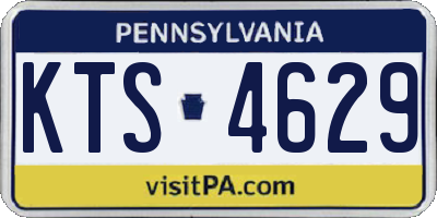 PA license plate KTS4629
