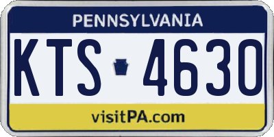 PA license plate KTS4630