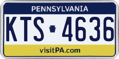 PA license plate KTS4636