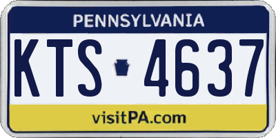 PA license plate KTS4637