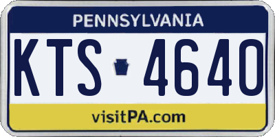 PA license plate KTS4640