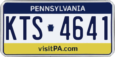 PA license plate KTS4641