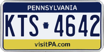 PA license plate KTS4642
