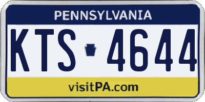 PA license plate KTS4644