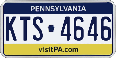 PA license plate KTS4646
