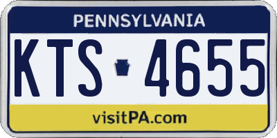 PA license plate KTS4655