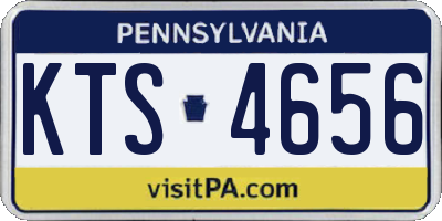PA license plate KTS4656