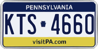 PA license plate KTS4660