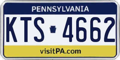 PA license plate KTS4662