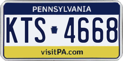 PA license plate KTS4668