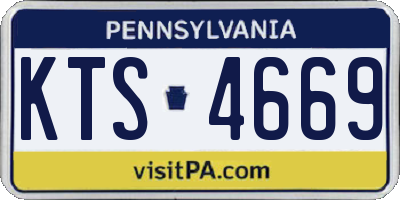 PA license plate KTS4669
