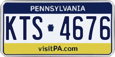 PA license plate KTS4676