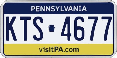 PA license plate KTS4677