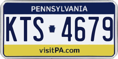 PA license plate KTS4679
