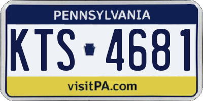 PA license plate KTS4681