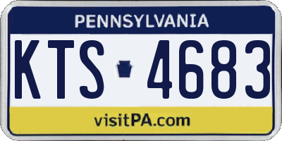 PA license plate KTS4683
