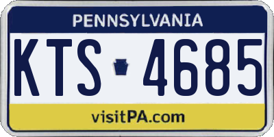 PA license plate KTS4685