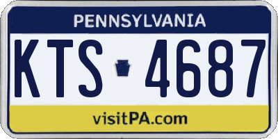 PA license plate KTS4687