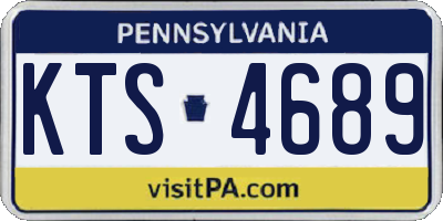 PA license plate KTS4689