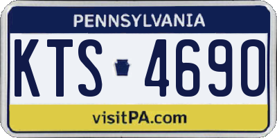 PA license plate KTS4690