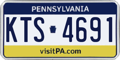 PA license plate KTS4691