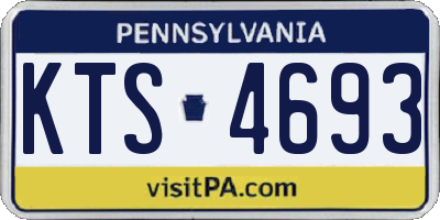 PA license plate KTS4693
