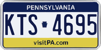 PA license plate KTS4695