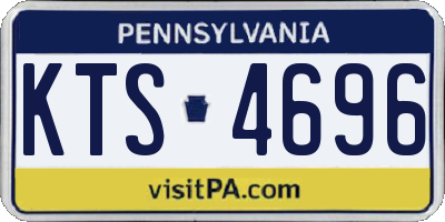PA license plate KTS4696
