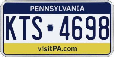 PA license plate KTS4698