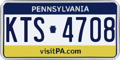 PA license plate KTS4708