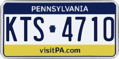 PA license plate KTS4710