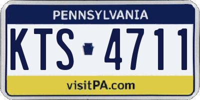 PA license plate KTS4711