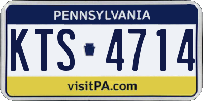 PA license plate KTS4714
