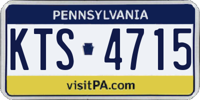 PA license plate KTS4715