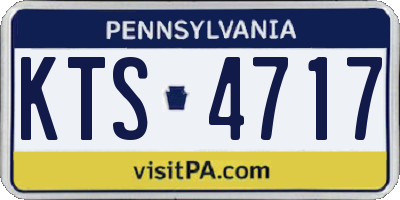 PA license plate KTS4717