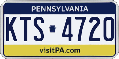 PA license plate KTS4720