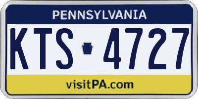 PA license plate KTS4727