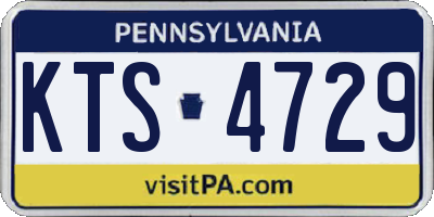 PA license plate KTS4729