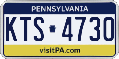 PA license plate KTS4730