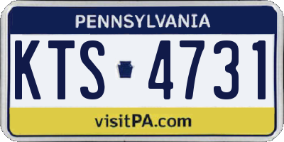 PA license plate KTS4731