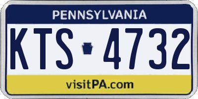 PA license plate KTS4732
