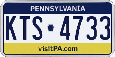 PA license plate KTS4733