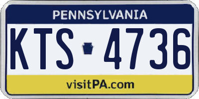 PA license plate KTS4736