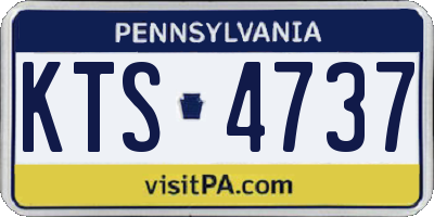 PA license plate KTS4737