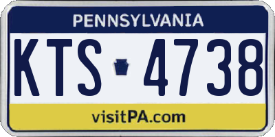 PA license plate KTS4738