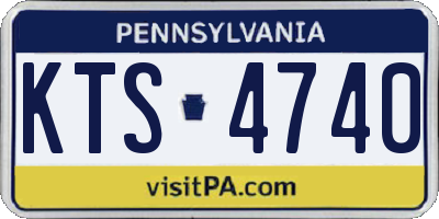 PA license plate KTS4740