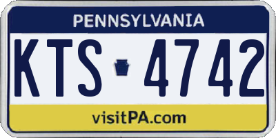 PA license plate KTS4742