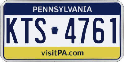 PA license plate KTS4761