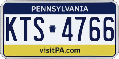 PA license plate KTS4766
