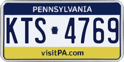 PA license plate KTS4769